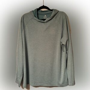 TRR Size 2X Teal Athletic Hooded Pullover w/ thumb hole sleeves